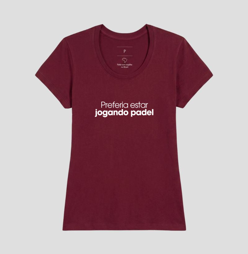 Preferia estar jogando padel