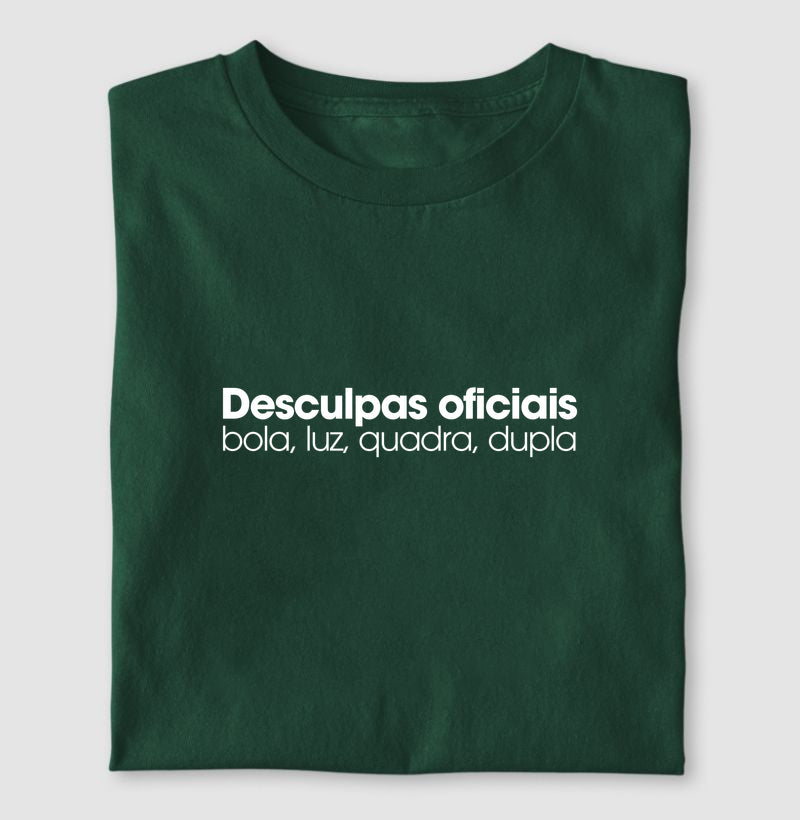 Desculpas oficiais: bola, luz, quadra, dupla