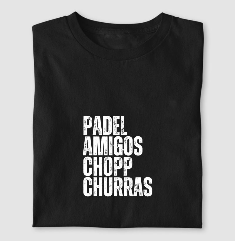 Padel, amigos, chopp e churras